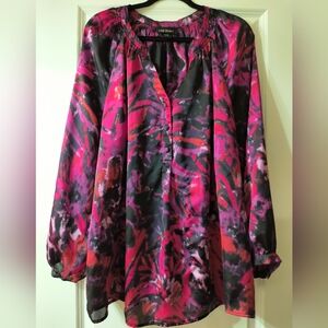 Lane Bryant Semi-Sheer Abstract Print Blouse – Size 18/20